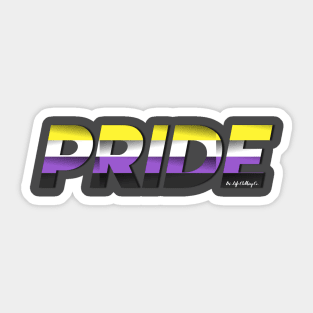 LGBTQ+ PRIDE: Non Binary Pride Flag Sticker